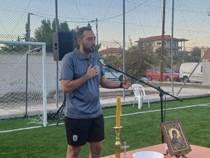 ΑΓΙΑΣΜΟΣ ΣΤΟ ΑΝΑΚΑΙΝΙΣΜΕΝΟ ΓΗΠΕΔΟ ΠΟΔΟΣΦΑΙΡΟΥ 5Χ5 ΚΡΗΣΤΩΝΗ 6